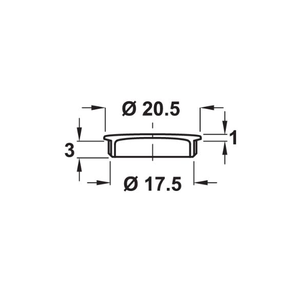 Hafele TR6 Kapak Plastik (100 Adet) Beyaz Renk