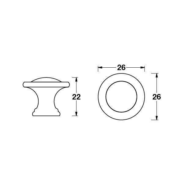 Hafele Düğme Kulp Roy Jr. Parlak Krom