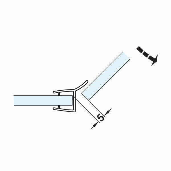 Hafele Cam Kapı Fitili Cam-Cam 135 Derece 10-12/2500mm