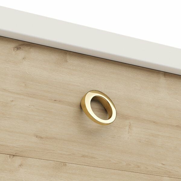 Hafele Düğme Kulp Tondo Jr. Parlak Pirinç