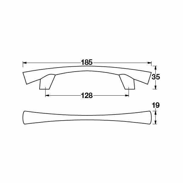 Hafele Mobilya Kulpu Arco 128mm Parlak Bakır
