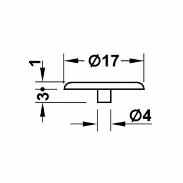 Hafele Minifix Kapak 15 mm (500 Adet), Çam Renk