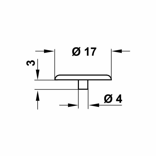 Hafele Minifix Kapak 15 mm (500 Adet), Çam Renk
