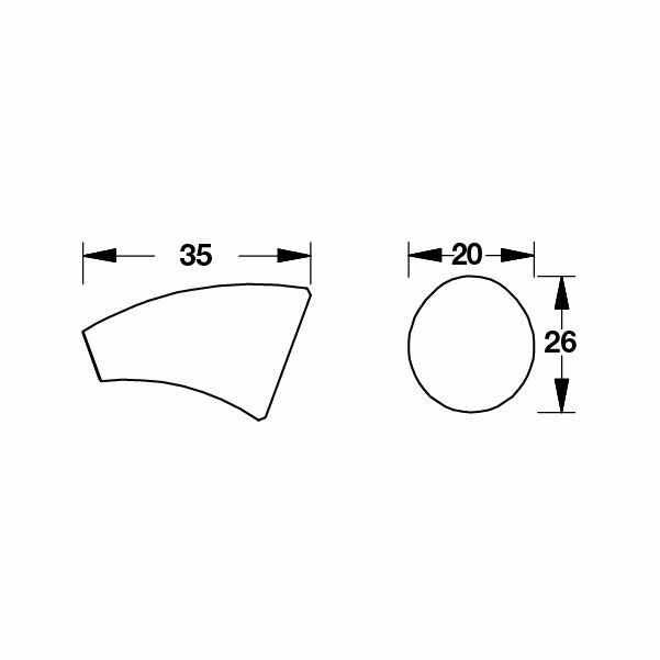 Hafele Düğme Kulp Arco Jr. Mat Siyah