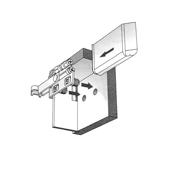 Hafele SC4 Kapak Gri Plastik Sağ Yönlü