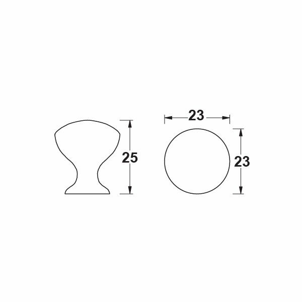 Hafele Düğme Kulp Verre Jr. Paslanmaz Çelik