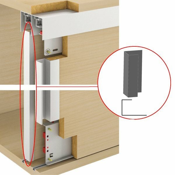 Hafele Profil Kulp Along 2500mm Mat Krom