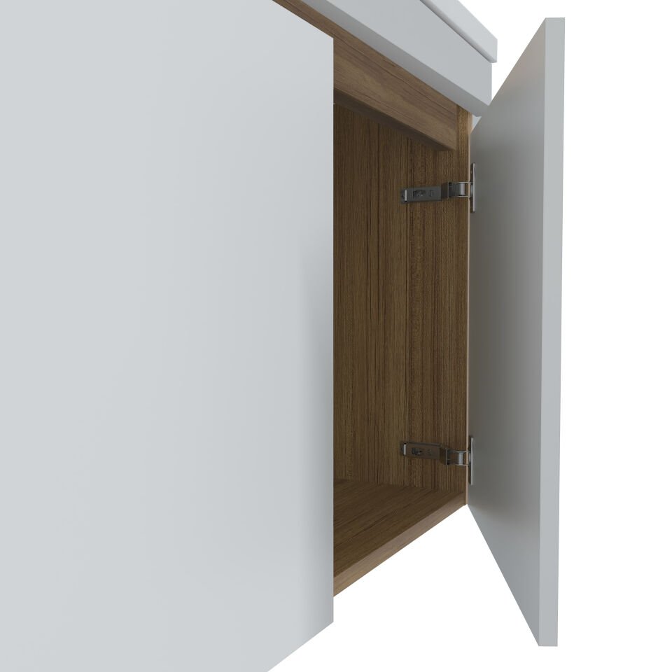 Teta Home Tokyo 65 cm MDF Banyo Dolabı Seti + Boy Dolabı Teak-Beyaz