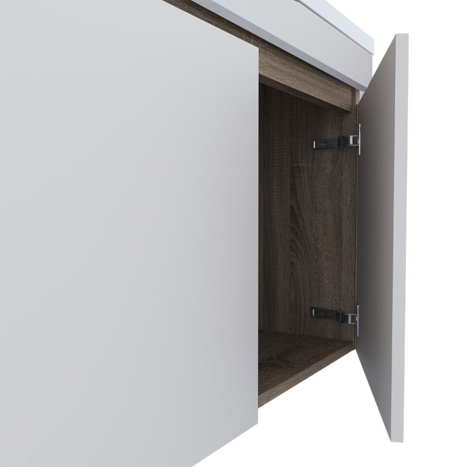 Teta Home Tokyo 65 cm MDF Banyo Dolabı Seti + Boy Dolabı Sonoma-Vanilya