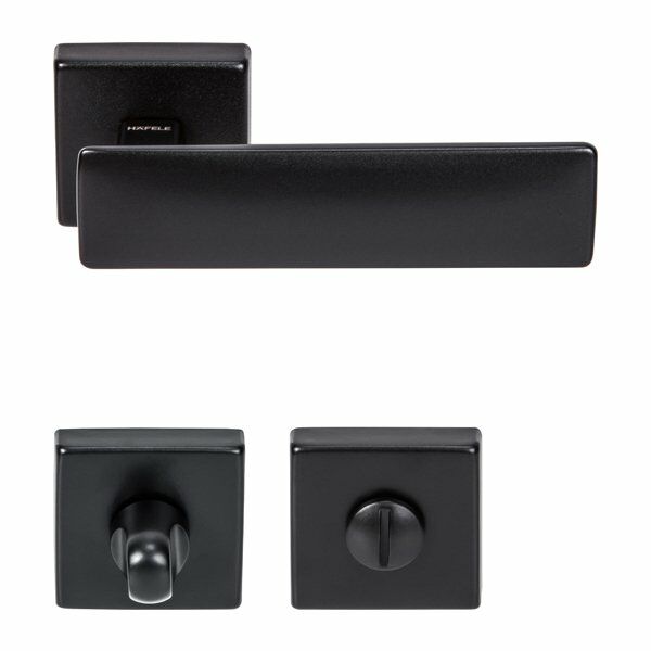 Hafele Kapı Kolu Seti Spring WC Mat Siyah