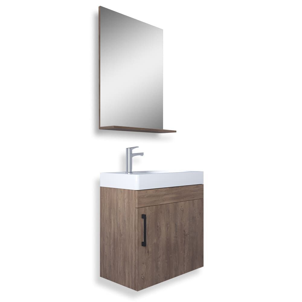 Teta Home Rio 45 cm MDF Banyo Dolabı Seti Kafkas Meşe