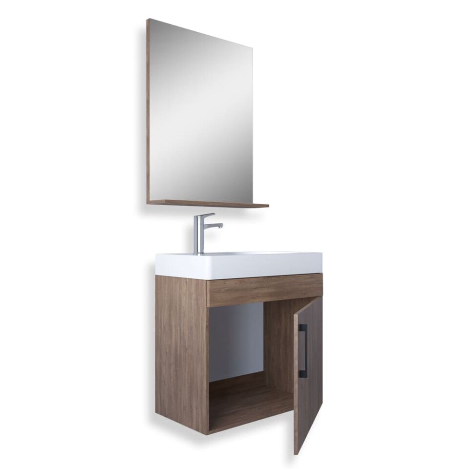 Teta Home Rio 45 cm MDF Banyo Dolabı Seti Kafkas Meşe