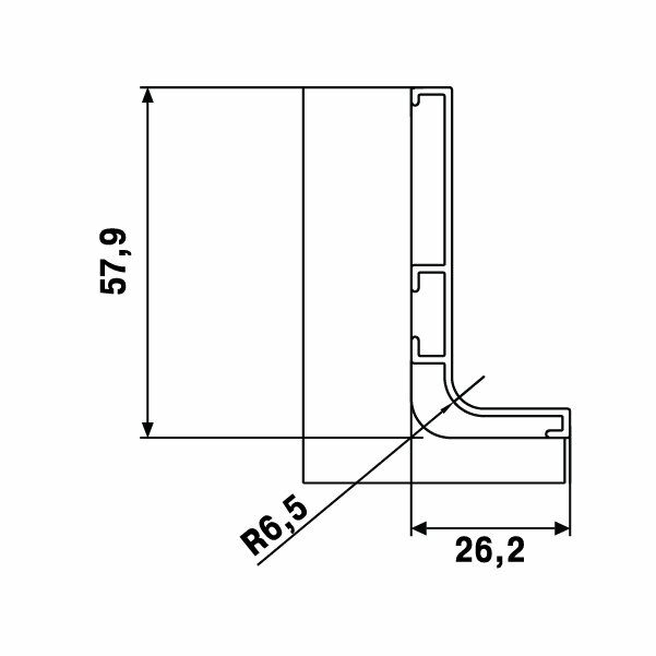 Hafele Profil Kulp Striata-L 4000mm Parlak Krom