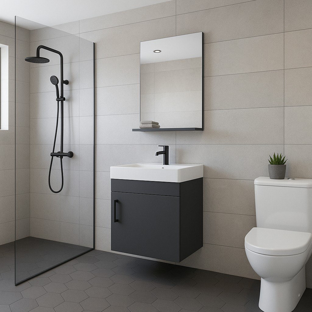 Teta Home Rio 45 cm MDF Banyo Dolabı Seti Antrasit