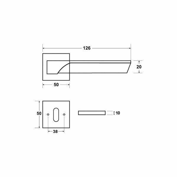 Hafele Kapı Kolu Seti İstanbul Oda Parlak Krom