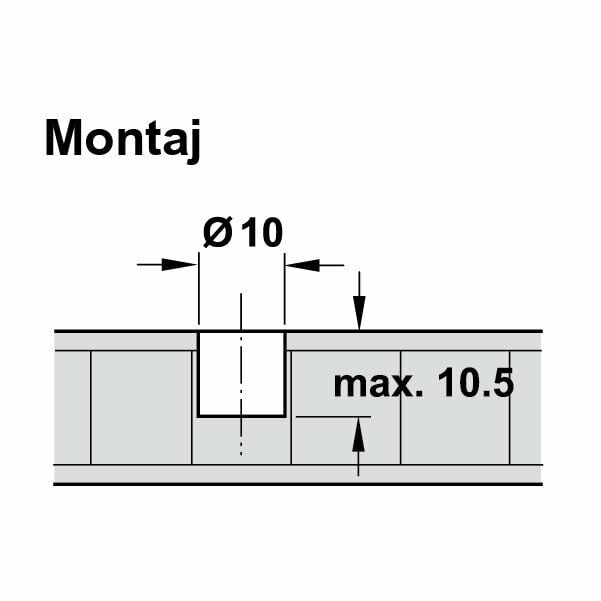 Hafele Bağlantı Dübeli 2'li Sökülebilir (100 Adet), Beyaz