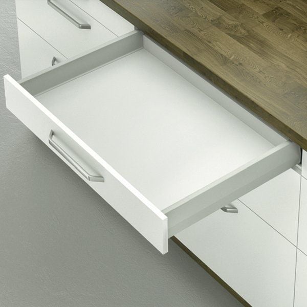 Hafele Çekmece Seti 120'lik Modül İçin Bas Aç Yavaşlatıcılı 45'lik Dübelli Gri