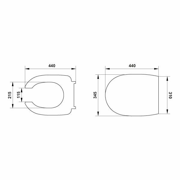 Hafele Klozet Kapağı Senza R (Duroplast) Parlak Beyaz Renk