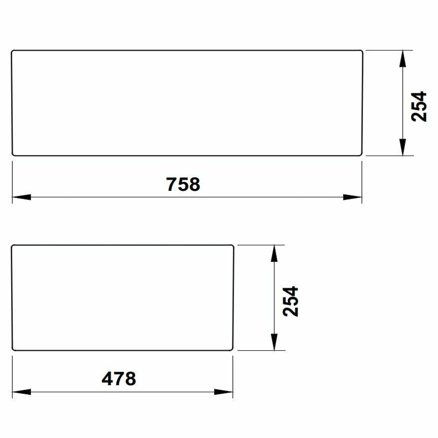 Hafele Cara Seramik Eviye, Beyaz, 762X482Mm