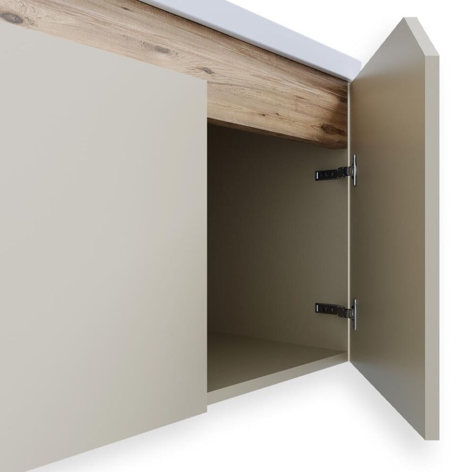 Teta Home Napoli 65 cm MDF Banyo Dolabı Seti + Boy Dolabı Bej-Atlantik Çam