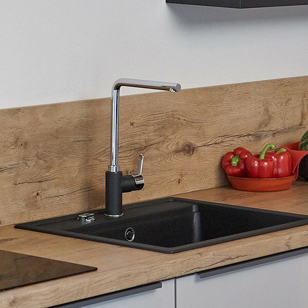 Hafele Adela Granit Eviye 570x510mm, Siyah Renk