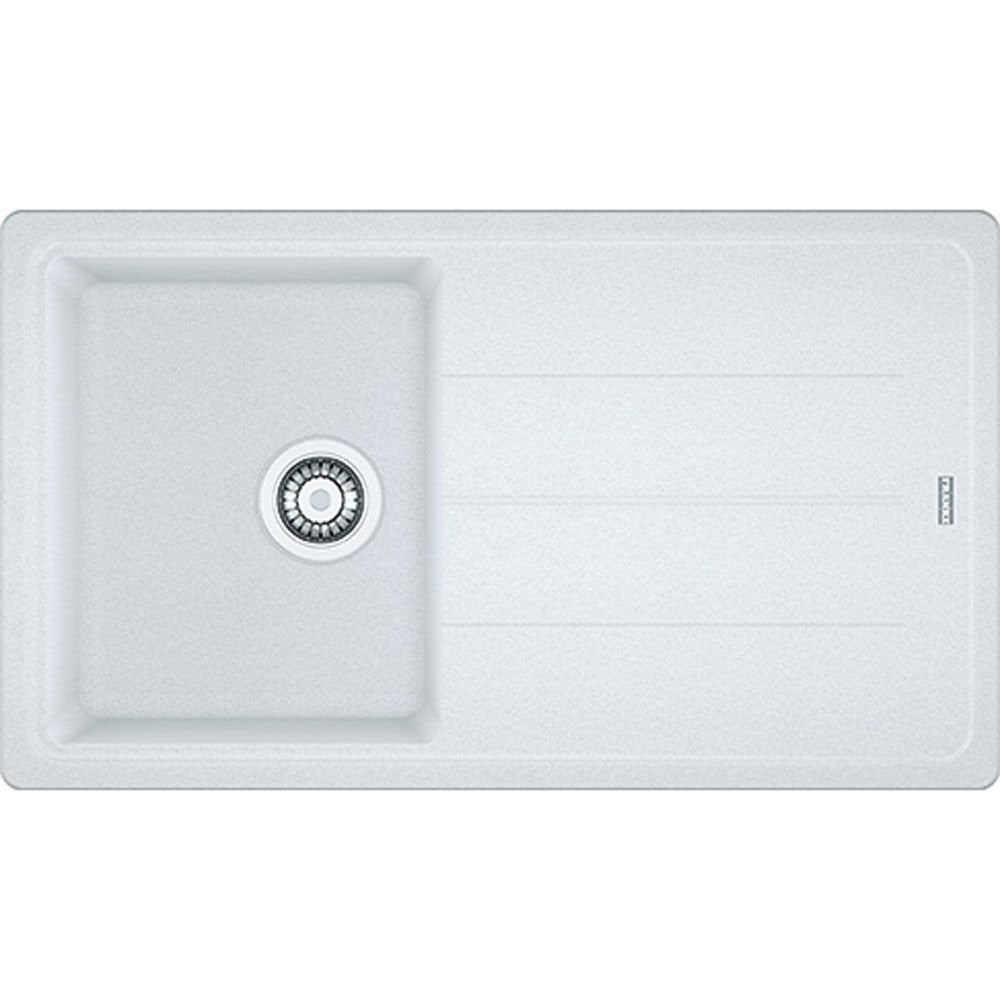 Franke Basis Bfg 611-86 Bianco Tek Gözlü Sağ-Sol Damlalıklı Granit Evye