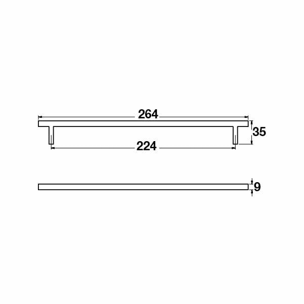 Hafele Mobilya Kulpu Lindsey2 224mm Mat Krom