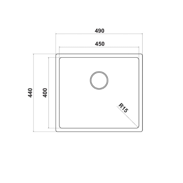 Hafele Novara04 Eviye Seti 490x440mm Paslanmaz Çelik Parlak