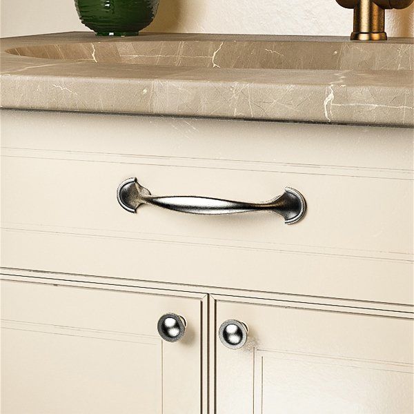 Hafele Düğme Kulp Roy Jr. Antik Gümüş