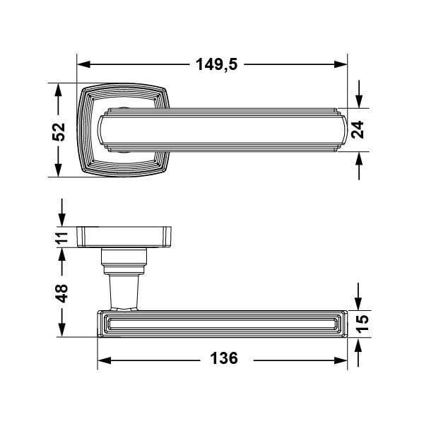 Hafele Kapı Kolu Martın Antik Bronz