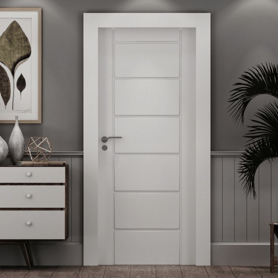 Teta Home S-7008 İç Oda Mdf Lake Kapı Beyaz - 87x203 - 18/21 - Oda