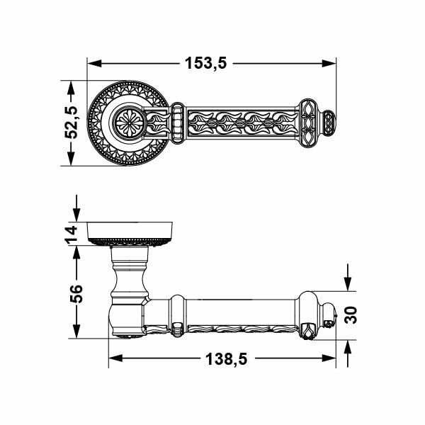 Hafele Kapı Kolu Ponte Antik Bronz