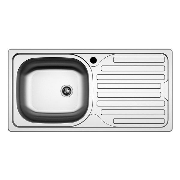 Hafele Capua03 Tezgah Üstü Eviye, Dekorlu Sağ Damlalık (Sifonsuz)