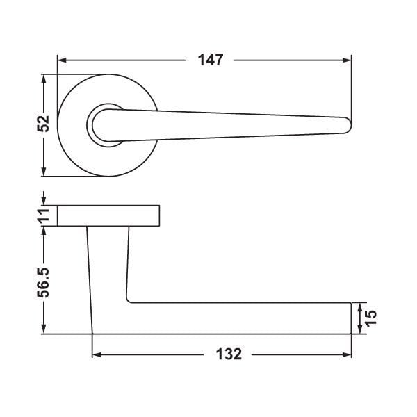 Hafele Kapı Kolu Polly Mat Nikel