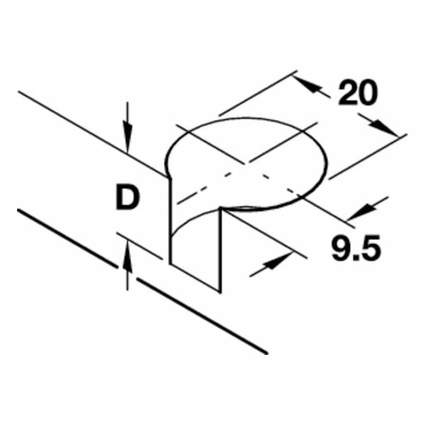 Hafele Rafix20 Gövde 16mm (100 Adet), Bej