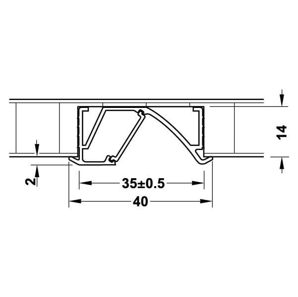 Hafele Profıl 1116 Gömme Led Profil Alüminyum Eloksal 2.5M