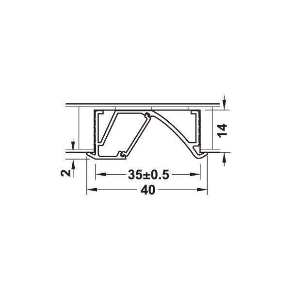Hafele Profıl 1116 Gömme Led Profil Alüminyum Eloksal 2.5M