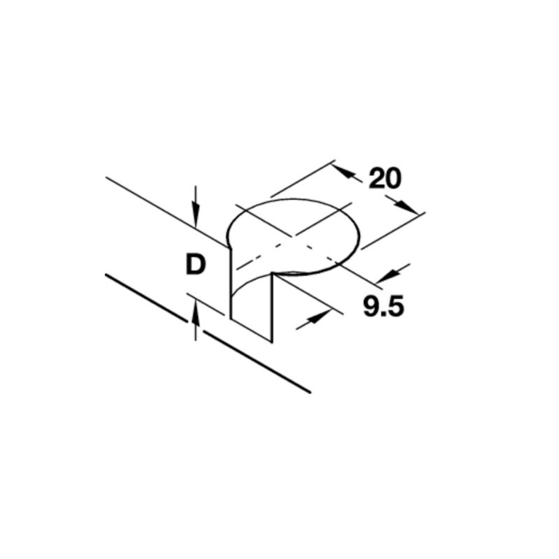 Hafele Rafix20 Gövde 16mm (100 Adet), Kahve