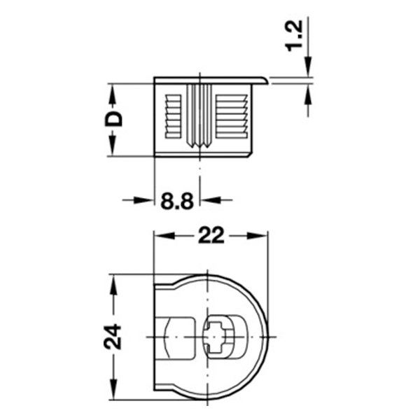 Hafele Rafıx-Se Gövde Plastik Bej 16Mm
