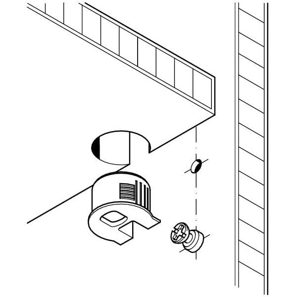Hafele Rafix20 Gövde 16mm (100 Adet), Beyaz