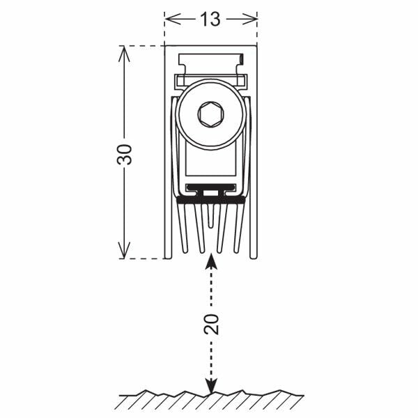 Hafele Kapı Altı Giyotin Zone Filler 1030mm Gömülerek Montaj