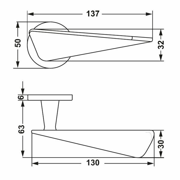 Hafele Kapı Kolu Seti Crown Oda Mat Siyah