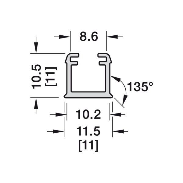 Hafele Profıl1101 Gömme Led Profil Plastik Beyaz Opal 2.5M