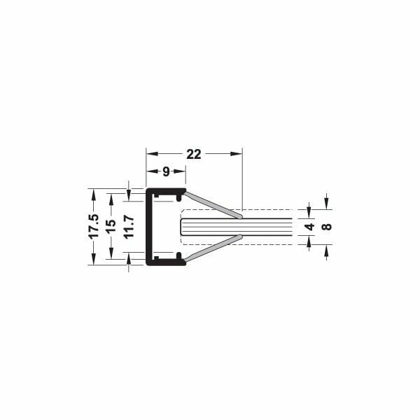 Hafele Profıl 5108 Led Cam Aydınlatma Profili 2M