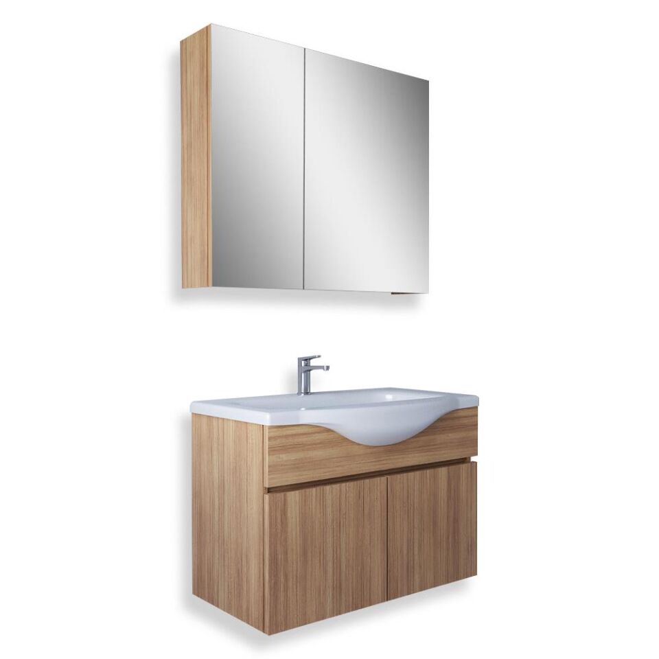Teta Home Kahire 65 cm MDF Banyo Dolabı Seti Teak