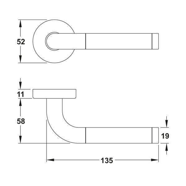 Hafele Kapı Kolu Seti Rea II Oda Paslanmaz Çelik