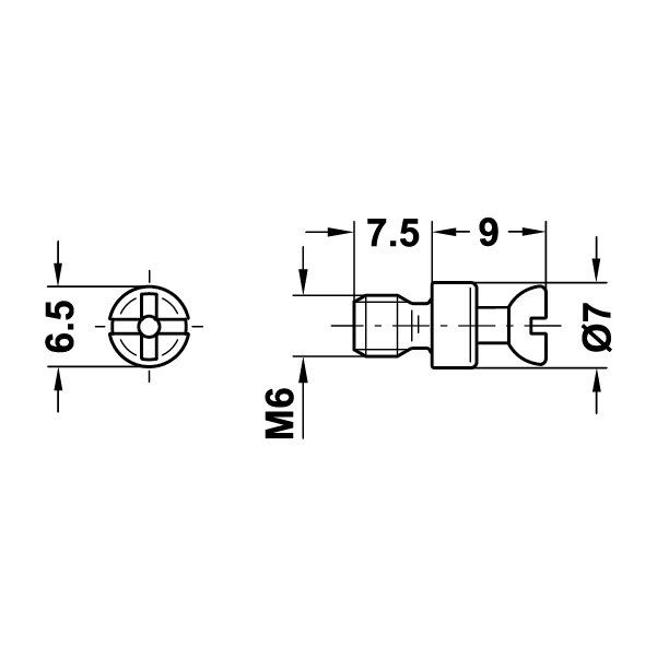 Hafele Rafix20 Dübelli Mil M6/7,5mm (100 Adet), Galvaniz
