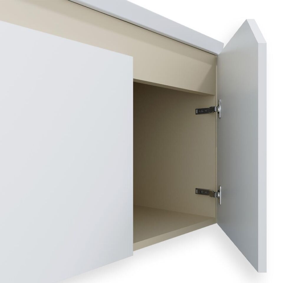 Teta Home Napoli 65 cm MDF Banyo Dolabı Seti Bej-Beyaz