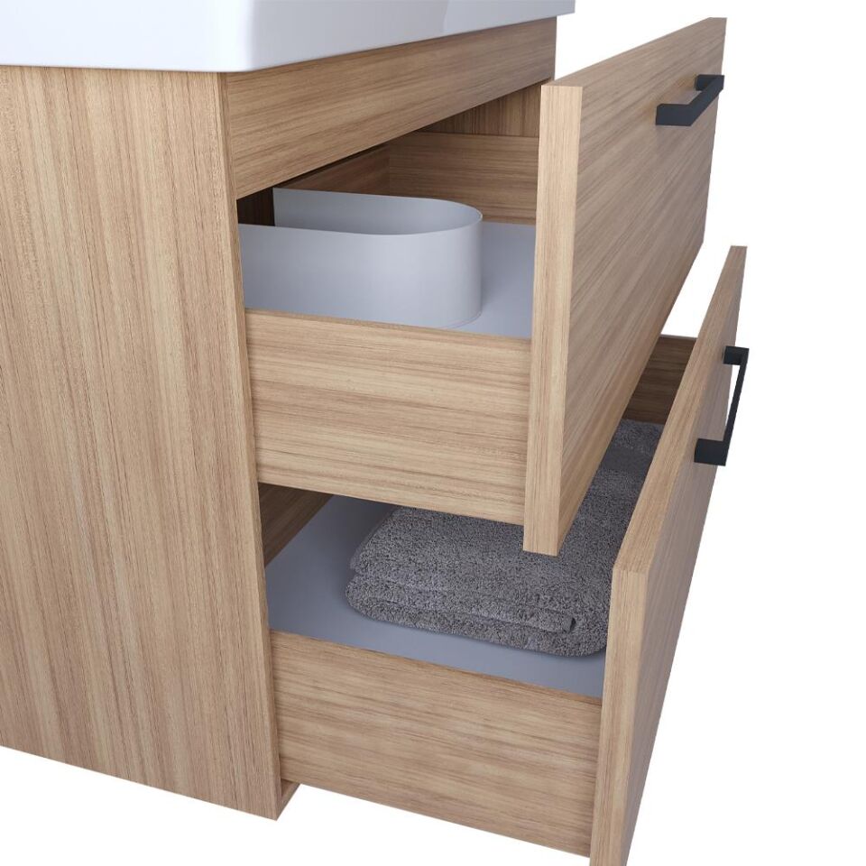 Teta Home Batum 80 Cm MDF Banyo Dolabı Seti Teak