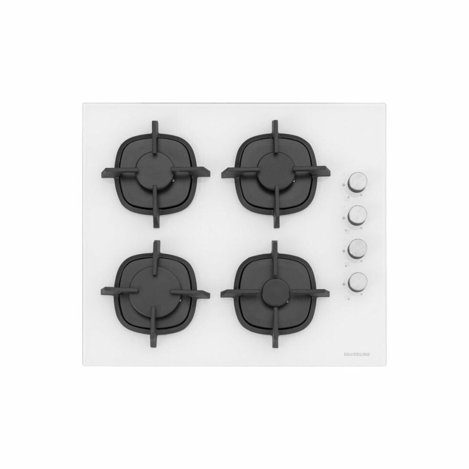 Silverlıne CS5343W01 Beyaz Cam Ocak